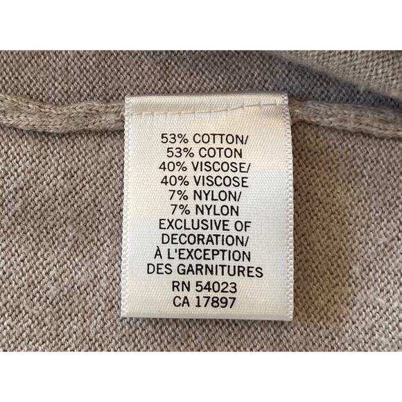 Banana Republic Factory Light Gray 3/4 Sleeve Cardigan Ruffle Trim Size XS - Picture 8 of 14